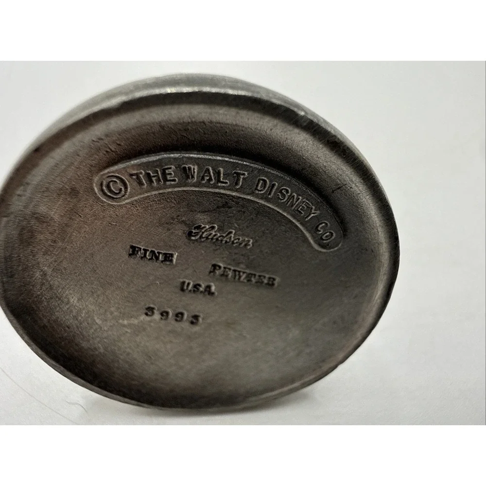 Vintage Disney Hudson Fine Pewter Pluto with Dog Bowl 1 3/4